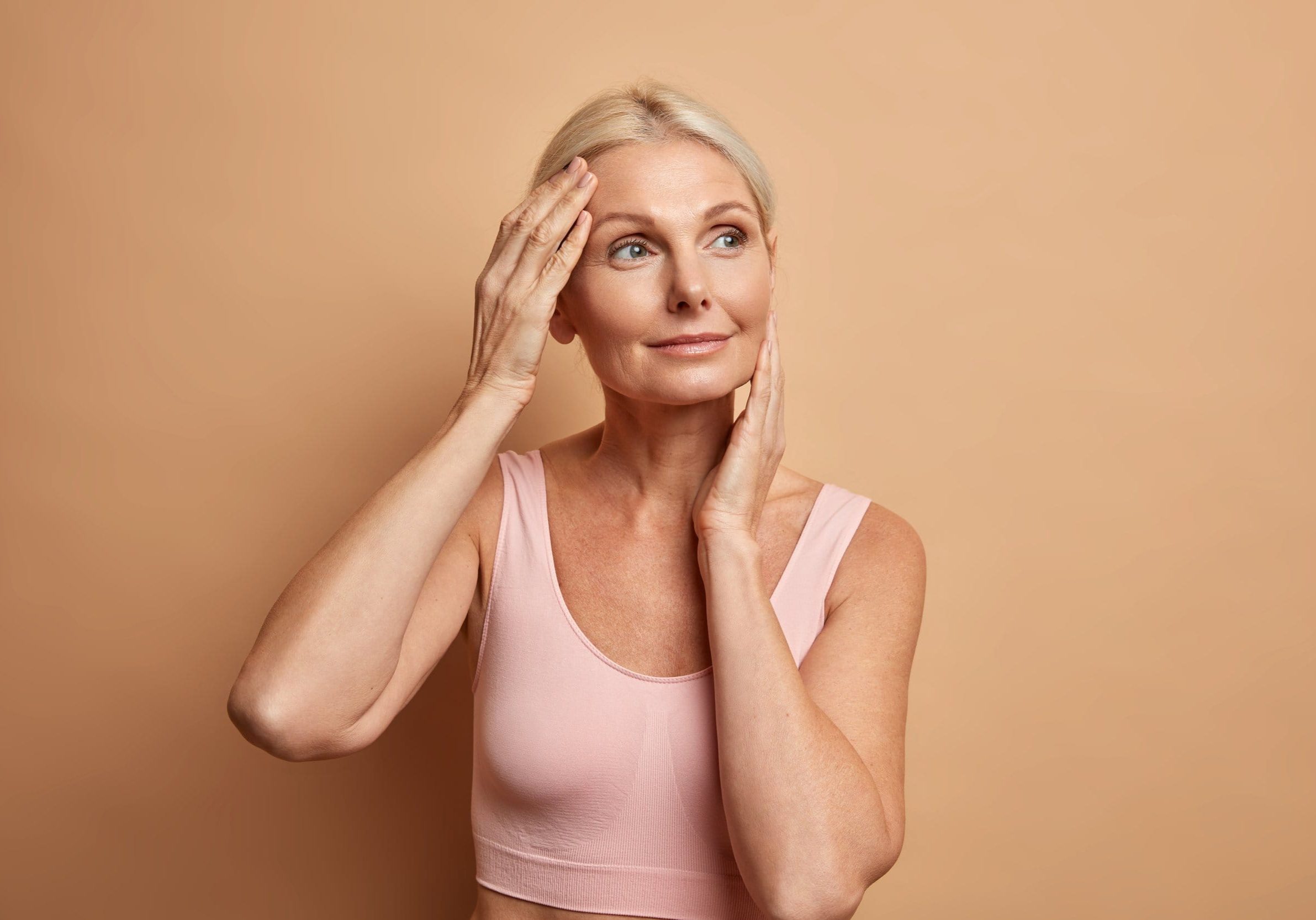 Woman after Botox treatment